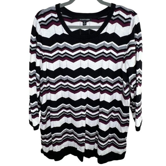 41 Hawthorn Sweaters - 41 Hawthorn Chevron Pullover Sweater 3/4 Sleeve Women's Size 2X